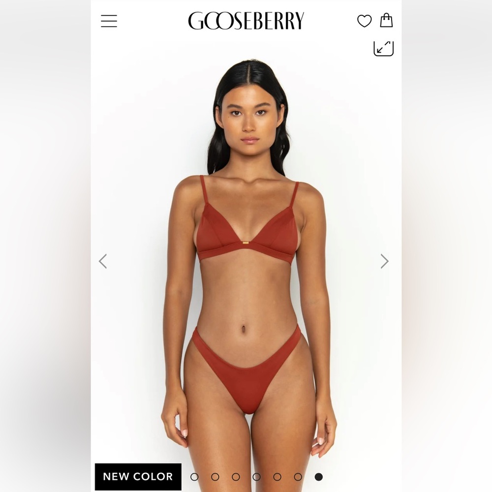 Gooseberry Triangle Top in Rum - M BRAND NEW